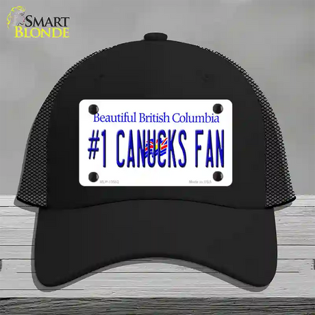 Number 1 Canucks Fan Novelty License Plate Hat Tag Mesh / Black