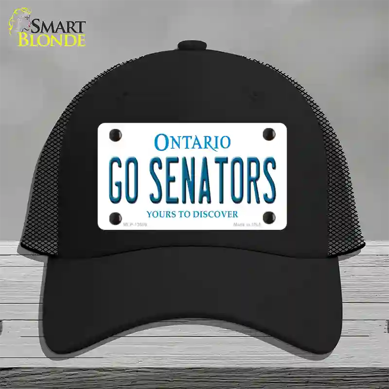 Go Senators Novelty License Plate Hat Tag Mesh Black