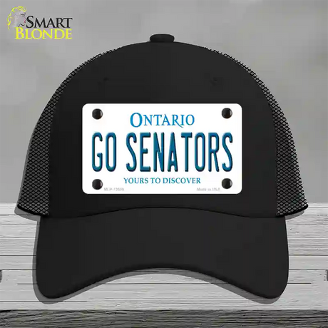 Go Senators Novelty License Plate Hat Tag Mesh / Black