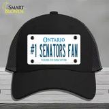 Number 1 Senators Fan Novelty License Plate Hat Tag Mesh Black