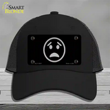 Worried Black Novelty License Plate Hat Tag Mesh Black