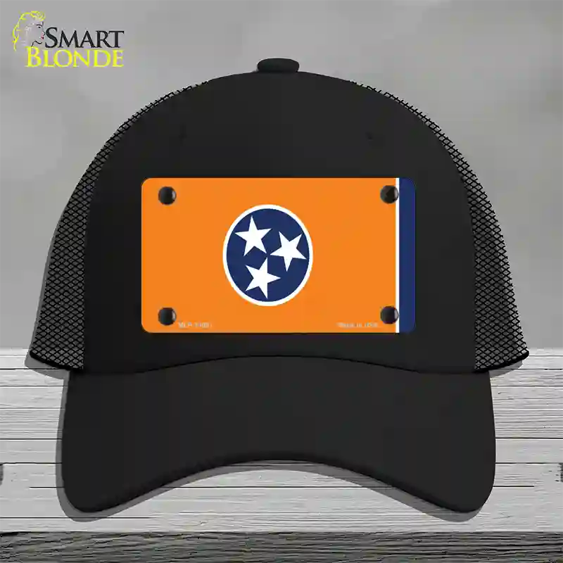 Tennessee Flag Orange Novelty License Plate Hat Tag Mesh Black