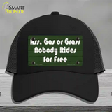 Ass Gas Or Grass Novelty License Plate Hat Tag Mesh Black