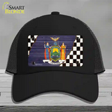 New York Racing Flag Novelty License Plate Hat Tag Mesh Black