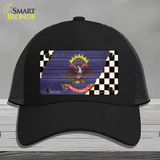 North Dakota Racing Flag Novelty License Plate Hat Tag Mesh Black