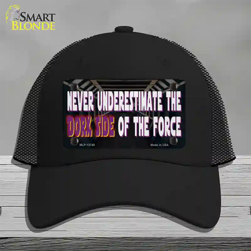 The Dork Side Novelty License Plate Hat Tag Mesh Black