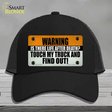 Dont Touch My Truck Novelty License Plate Hat Tag Mesh Black