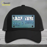 Lake Time Novelty License Plate Hat Tag Mesh Black