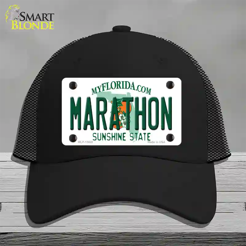 Marathon Florida Novelty License Plate Hat Tag Mesh Black
