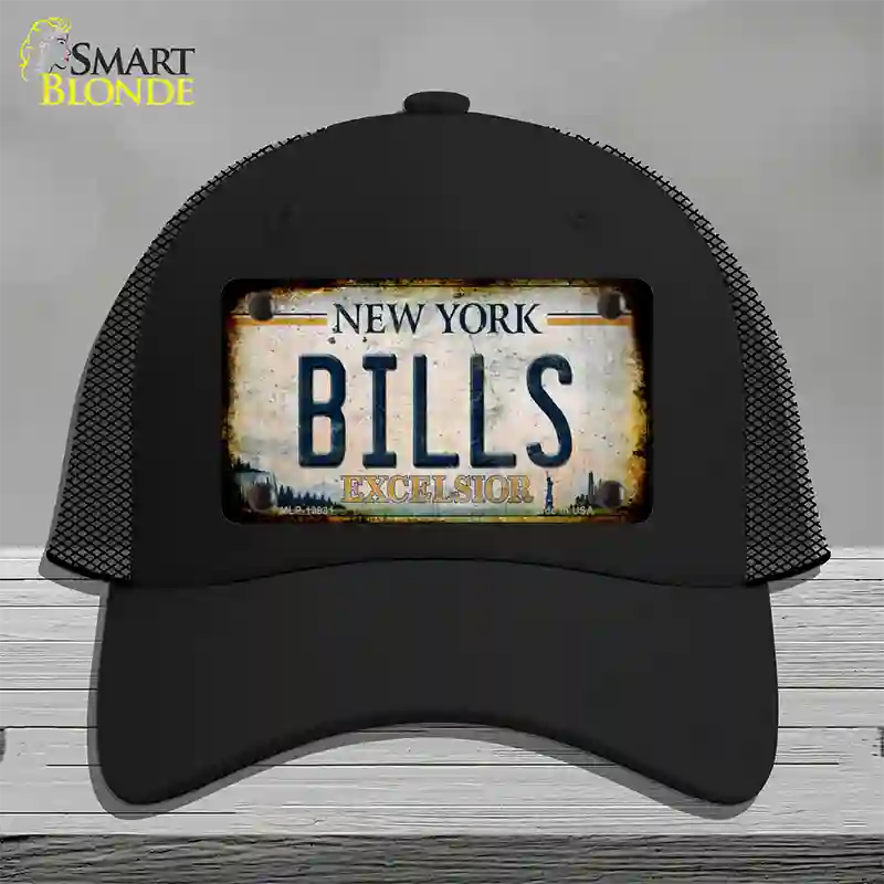 Bills Excelsior New York Rusty Novelty License Plate Hat Tag Mesh Black