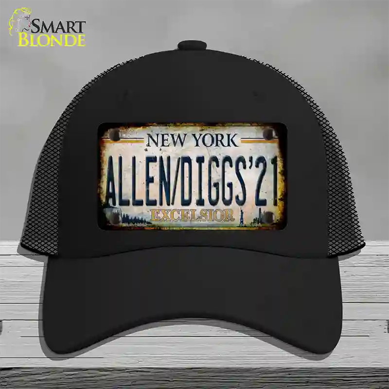 Allen Diggs 21 NY Excelsior Rusty Novelty License Plate Hat Tag Mesh Black