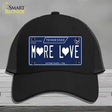 More Love Hearts Tennessee Blue Novelty License Plate Hat Tag Mesh Black