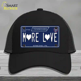More Love Hearts Tennessee Blue Novelty License Plate Hat Tag Mesh Black