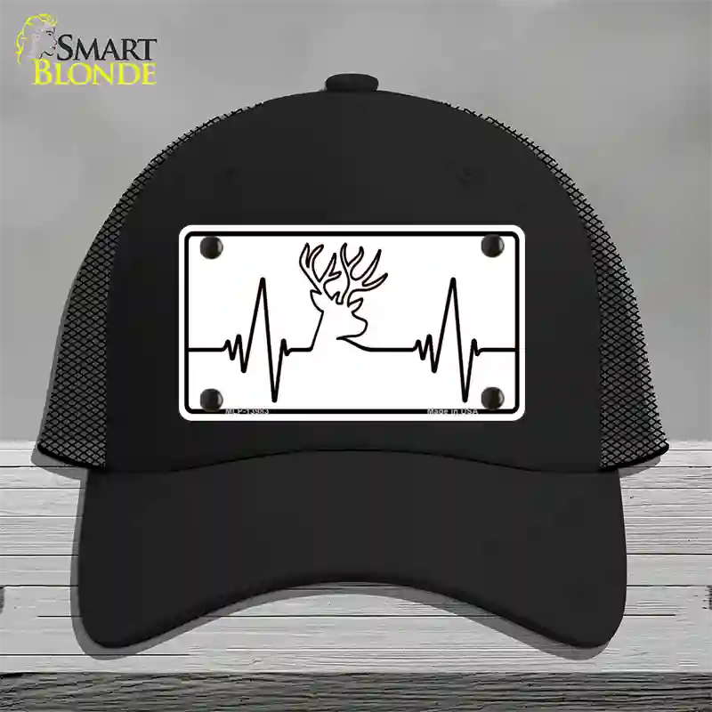 Deer Heart Beat Novelty License Plate Hat Tag Mesh / Black