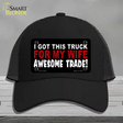 Trade Truck For My Wife Novelty License Plate Hat Mesh / Black