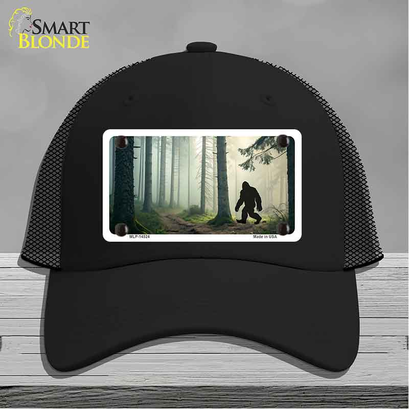 Bigfoot Silhouette Forest Novelty License Plate Hat HAT-MLP-14524