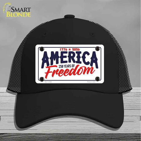 America 250 Years Novelty License Plate Hat HAT-MLP-14546 Mesh Black
