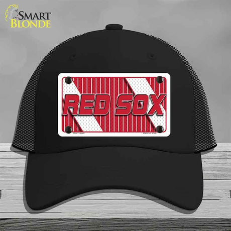 RED SOX Graphic Novelty License Plate Hat HAT-MLP-14568 Mesh Black