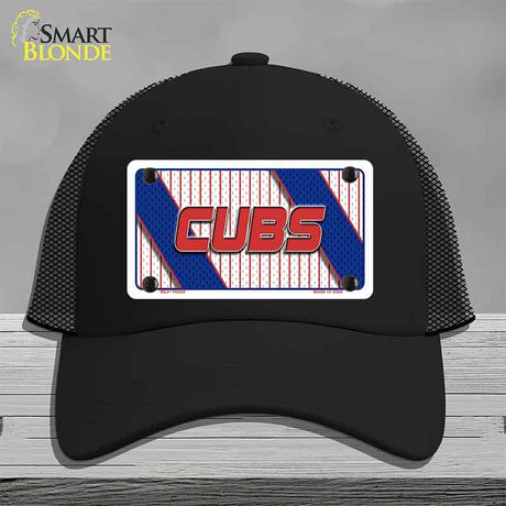 CUBS Graphic Novelty License Plate Hat HAT-MLP-14569 Mesh Black