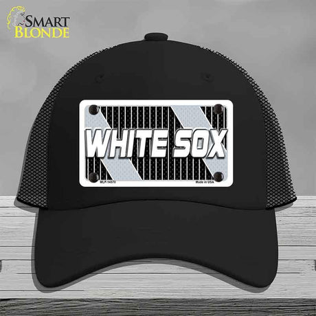 WHITE SOX Graphic Novelty License Plate Hat HAT-MLP-14570 Mesh Black