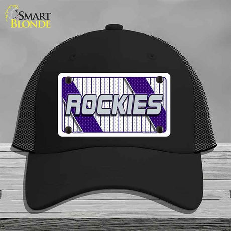 ROCKIES Graphic Novelty License Plate Hat HAT-MLP-14573 Mesh Black