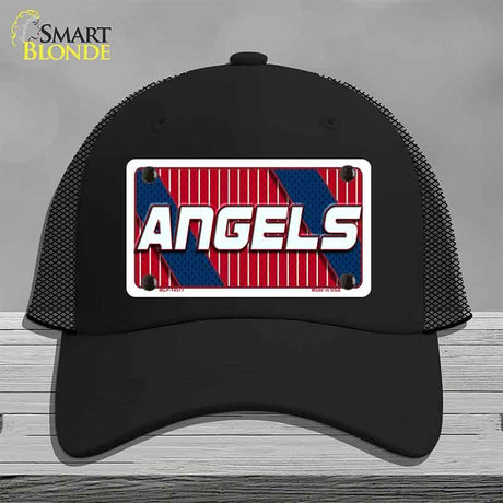 ANGELS Graphic Novelty License Plate Hat HAT-MLP-14577 Mesh Black
