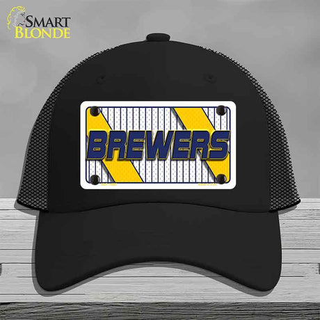 BREWERS Graphic Novelty License Plate Hat HAT-MLP-14580 Mesh Black