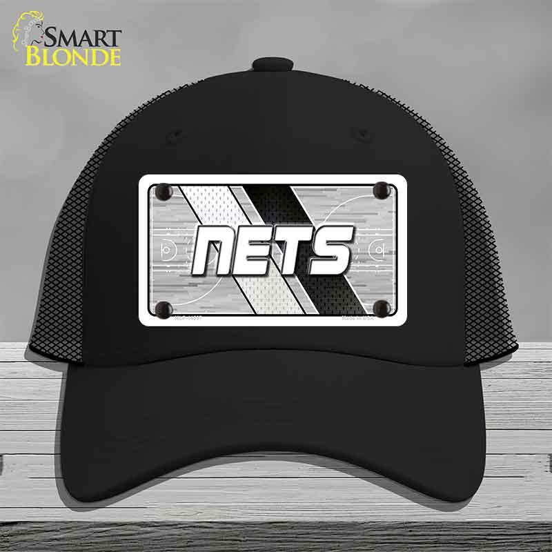 Black cap with 'NETS' logo on a gray background