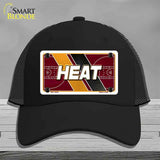 Black cap with 'HEAT' design on a gray background