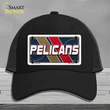 Black cap with 'Pelicans' logo on a gray background