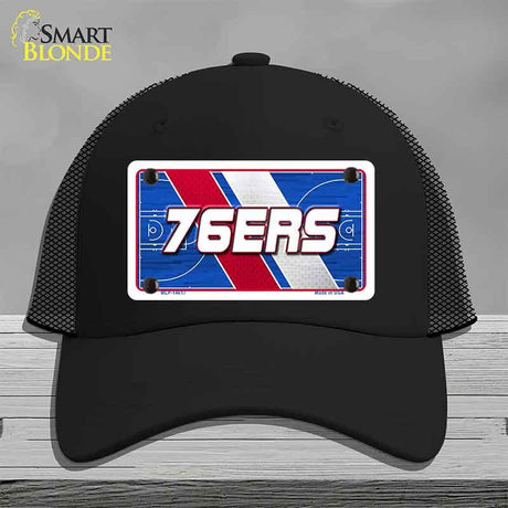 76ERS Graphic Novelty License Plate Hat HAT-MLP-14617 Mesh Black