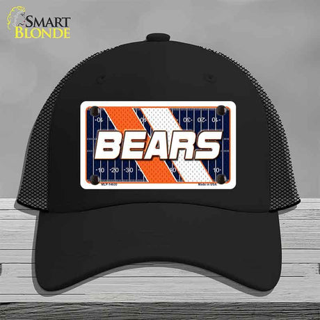 BEARS Graphic Novelty License Plate Hat HAT-MLP-14630 Mesh Black