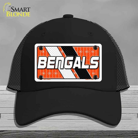BENGALS Graphic Novelty License Plate Hat HAT-MLP-14631 Mesh Black