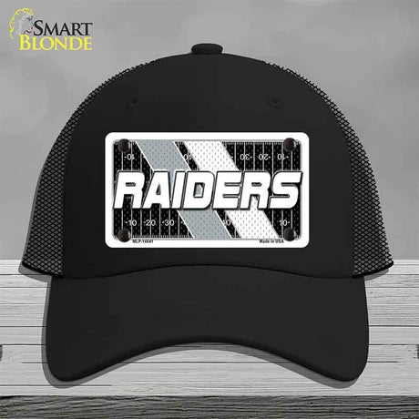 RAIDERS Graphic Novelty License Plate Hat HAT-MLP-14641 Mesh Black
