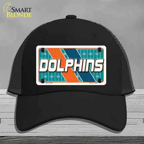 DOLPHINS Graphic Novelty License Plate Hat HAT-MLP-14644 Mesh Black