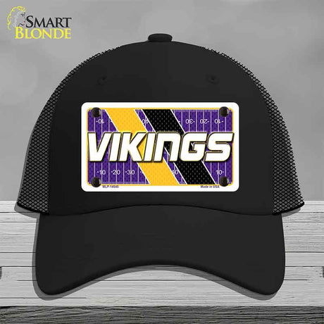 VIKINGS Graphic Novelty License Plate Hat HAT-MLP-14645 Mesh Black