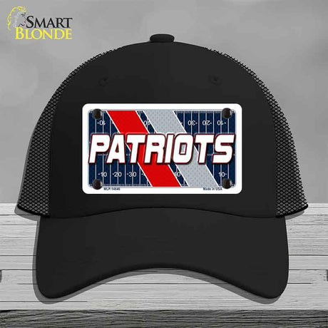 PATRIOTS Graphic Novelty License Plate Hat HAT-MLP-14646 Mesh Black