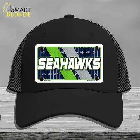 SEAHAWKS Graphic Novelty License Plate Hat HAT-MLP-14653 Mesh Black