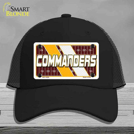 COMMANDERS Graphic Novelty License Plate Hat HAT-MLP-14656 Mesh Black