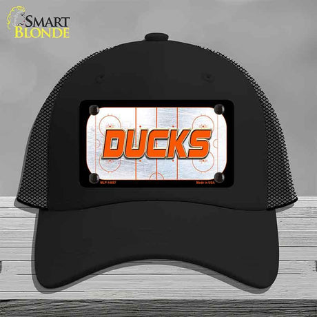 DUCKS Graphic Novelty License Plate Hat HAT-MLP-14657 Mesh Black