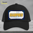 SABRES Graphic Novelty License Plate Hat HAT-MLP-14659 Mesh Black