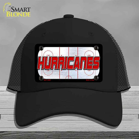 HURRICANES Graphic Novelty License Plate Hat HAT-MLP-14661 Mesh Black