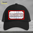 BLACKHAWKS Graphic Novelty License Plate Hat HAT-MLP-14662 Mesh Black