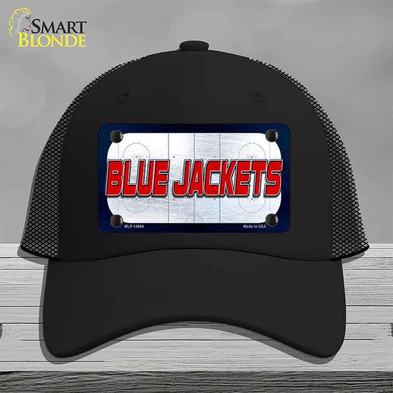 BLUE JACKETS Graphic Novelty License Plate Hat HAT-MLP-14664 Mesh Black