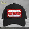 RED WINGS Graphic Novelty License Plate Hat HAT-MLP-14666 Mesh Black