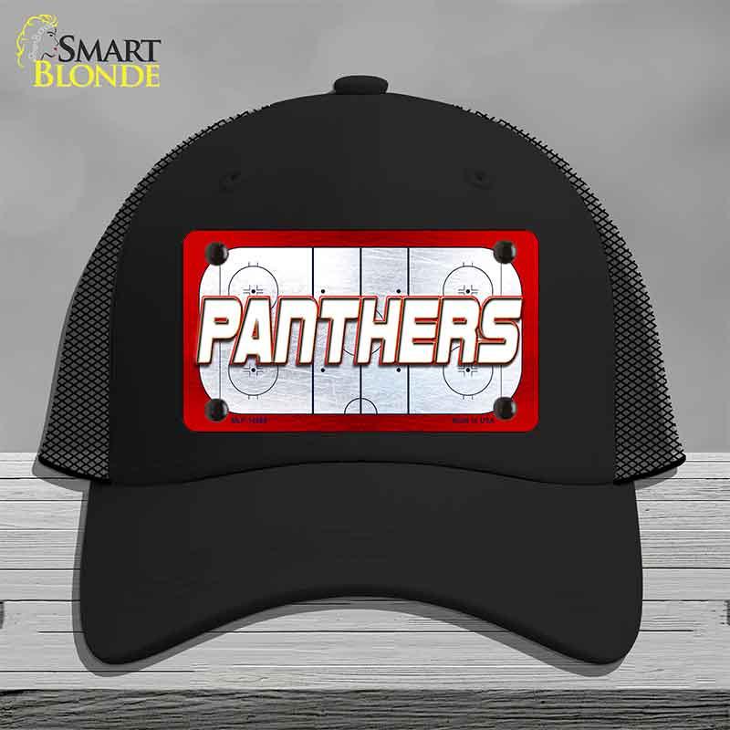 PANTHERS Graphic Novelty License Plate Hat HAT-MLP-14668 Mesh Black