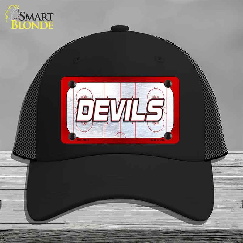 DEVILS Graphic Novelty License Plate Hat HAT-MLP-14673 Mesh Black