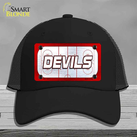 DEVILS Graphic Novelty License Plate Hat HAT-MLP-14673 Mesh Black