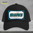 SHARKS Graphic Novelty License Plate Hat HAT-MLP-14679 Mesh Black