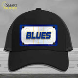 BLUES Graphic Novelty License Plate Hat HAT-MLP-14681 Mesh Black